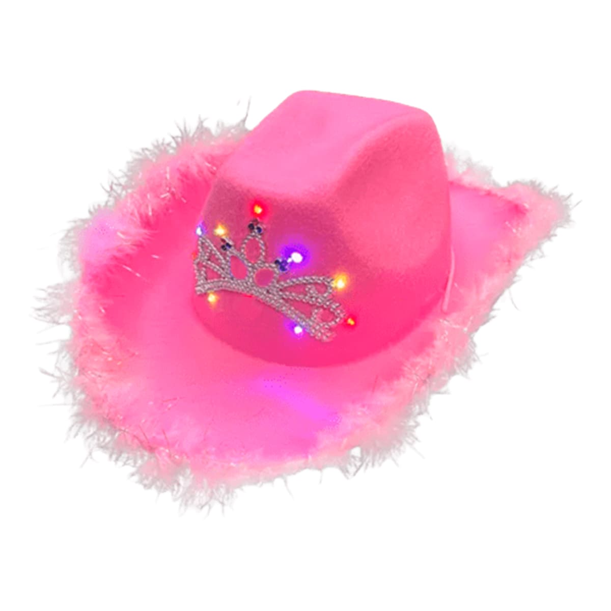 Miniatura 9 de Sombrero Vaquero Rosa LED MA-112